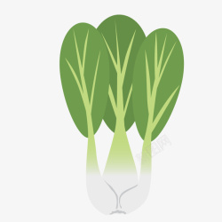绿色卡通油菜蔬菜素材