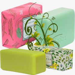 粉色小清新绿茶洗浴专用手工皂素材