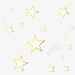 发光五角星素材金色流星高清图片