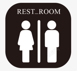 卫生间艺术男女标志男女厕所标志矢量图图标高清图片