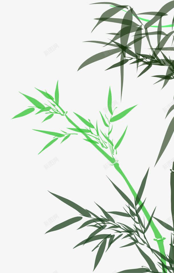 手绘竹子png免抠素材_88icon https://88icon.com 手绘 水墨竹叶子 竹叶 竹子