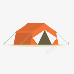 野营露营的帐篷矢量图素材