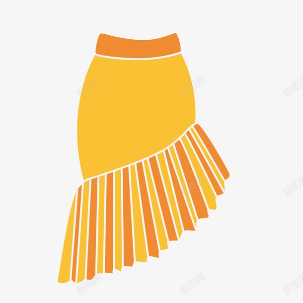 黄色半身裙png免抠素材_88icon https://88icon.com png图形 半身裙 装饰 裙子 裙摆 黄色