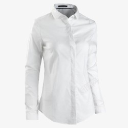 都市立体时尚职业化白色衬衫素材
