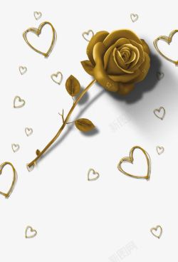 质感玫瑰花素材铂金玫瑰花高清图片