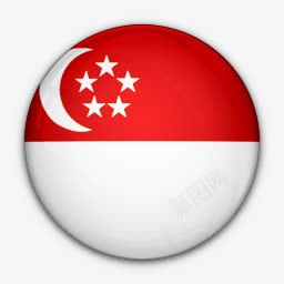 新加坡国旗对新加坡世界标志图标图标