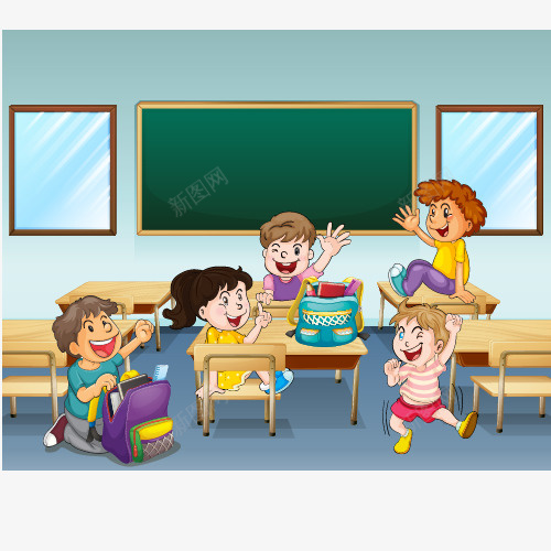 放学了卡通小学生矢量图ai免抠素材_88icon https://88icon.com 卡通 学生 放学 课堂 矢量图