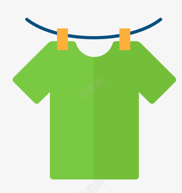 绿色衣服清洁护理图标图标