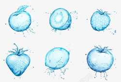 水形成的水果素材