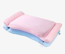 婴儿枕头粉色蓝色婴儿枕头高清图片