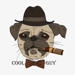 烟卷卡通狗狗高清图片