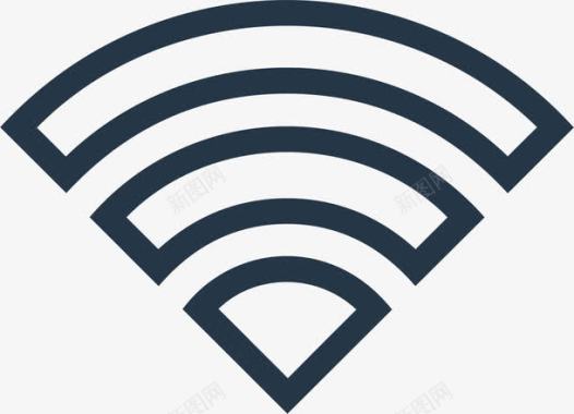 网页搜索栏镂空蓝色wifi信号栏图标图标
