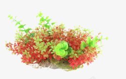 鱼缸造景塑料红绿紫前景水草仿真草高清图片