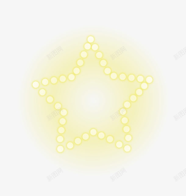 黄色星星矢量图ai免抠素材_88icon https://88icon.com 发光的星星 灯牌 霓虹 黄色霓虹星星 矢量图