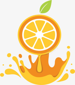 飞溅夏日橙汁果汁素材
