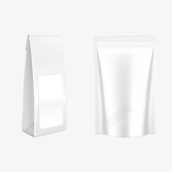 空白模型空白塑料盒纸质包装袋高清图片