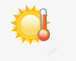 高温天气天气预报创意天气图标高清图片