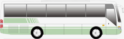 客运车辆绿色的客运车运营矢量图高清图片