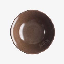 棕色圆形的陶瓷制品碗素材