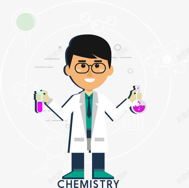 白大褂实验科学家矢量图eps免抠素材_88icon https://88icon.com 化学实验 化学教师 教育培训 白大褂 矢量素材 矢量图