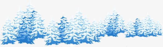 蓝色雪树png免抠素材_88icon https://88icon.com 树木 蓝色 雪松 雪树