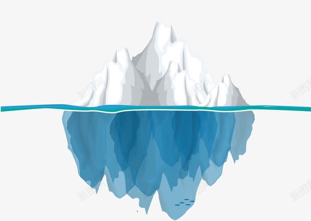 海面的冰峰png免抠素材_88icon https://88icon.com 冰块 冰峰 冰川 海平面 海报 矢量冰峰 矢量冰川 结冰 蓝色海面