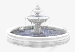 喷泉免抠平面图圆形喷泉高清图片