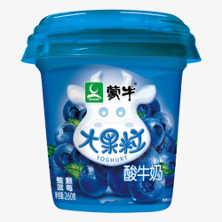 蓝莓粒蒙牛蓝莓酸奶高清图片