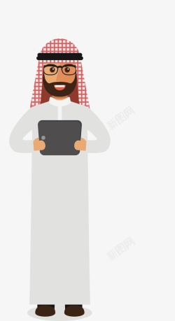 沙特阿拉伯商人矢量图素材