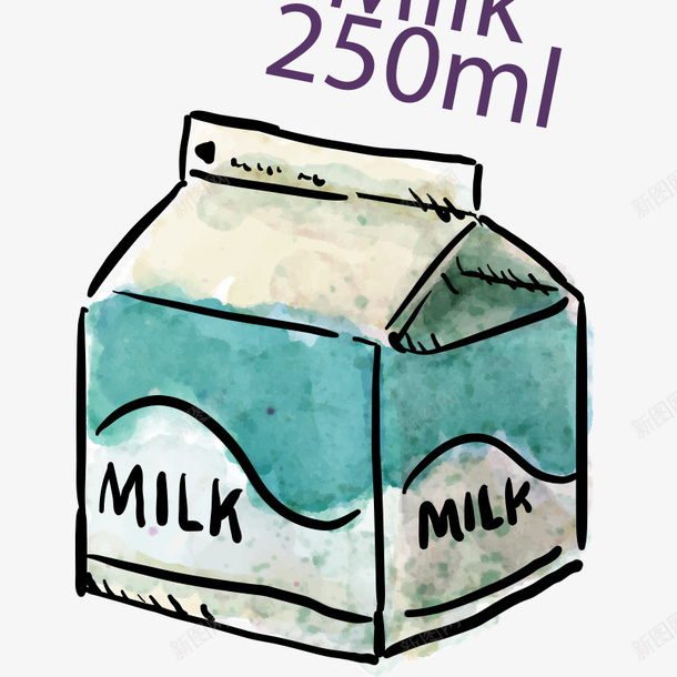 鲜牛奶png免抠素材_88icon https://88icon.com 手绘牛奶 牛奶 盒装