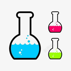 颜色分层鲜明卡通实验化学颜色的PSD分层高清图片