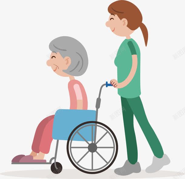 推轮椅的护士png免抠素材_88icon https://88icon.com 女护士 护工 漂亮护士 物理康复 矢量素材 轮椅车