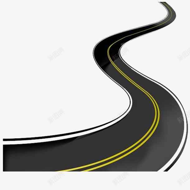柏油马路手绘平面png免抠素材_88icon https://88icon.com 卡通 平面设计 手绘 柏油马路 素材 黄色 黑色