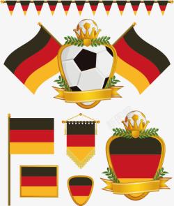 足球彩带德国国旗高清图片