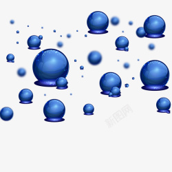 蓝色分子背景矢量图素材