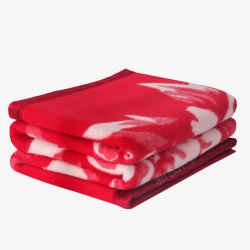 红色毛毯和枕头红色羊毛毯高清图片