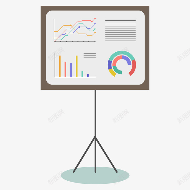 卡通商务数据矢量图ai免抠素材_88icon https://88icon.com 分析 商业 商务 数据 统计 讲解 黑板 矢量图