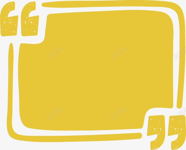 黄色矩形引用框png免抠素材_88icon https://88icon.com 引用 引用框 矢量png 线条边框 黄色引用框 黄色边框