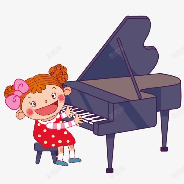 弹钢琴的小女孩矢量图ai免抠素材_88icon https://88icon.com 乐器 儿童弹钢琴 创意 卡通 小朋友音乐 弹琴 手绘 矢量图 音乐