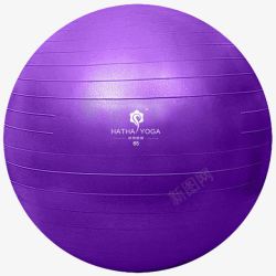 紫色瑜伽球素材