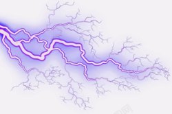 紫色闪电雷电特效素材