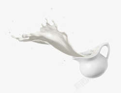 一瓶牛奶沐浴露一杯倒出的牛奶高清图片