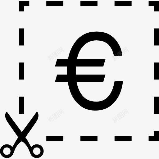 欧元的优惠券图标png免抠素材_88icon https://88icon.com 切割 剪 剪刀 商务 折扣 货币 钱