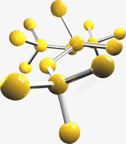 分子研究黄色科研素材