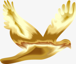 飞翔的金色鸽子素材