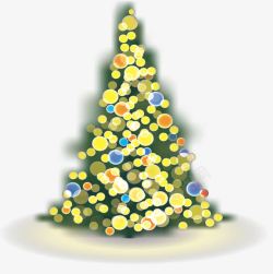 发光的拼图图片发光波点拼图圣诞树高清图片