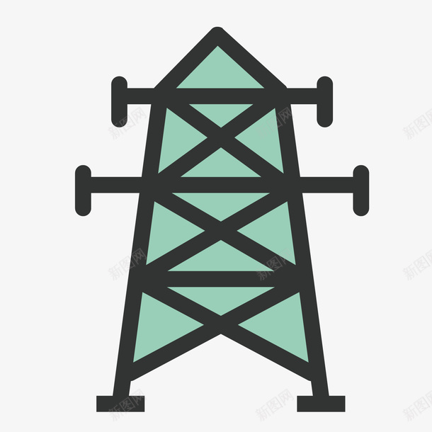 蓝色线稿高架电缆矢量图ai免抠素材_88icon https://88icon.com 平面 电力 电缆 线稿 蓝色 设计 高架 矢量图