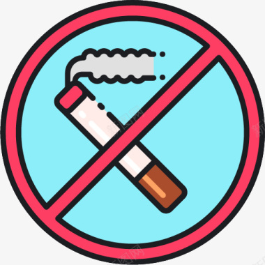 多色系禁烟可持续发展图标图标