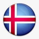 国旗冰岛国世界标志图标图标