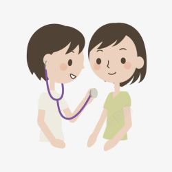 卡通心率检查素材